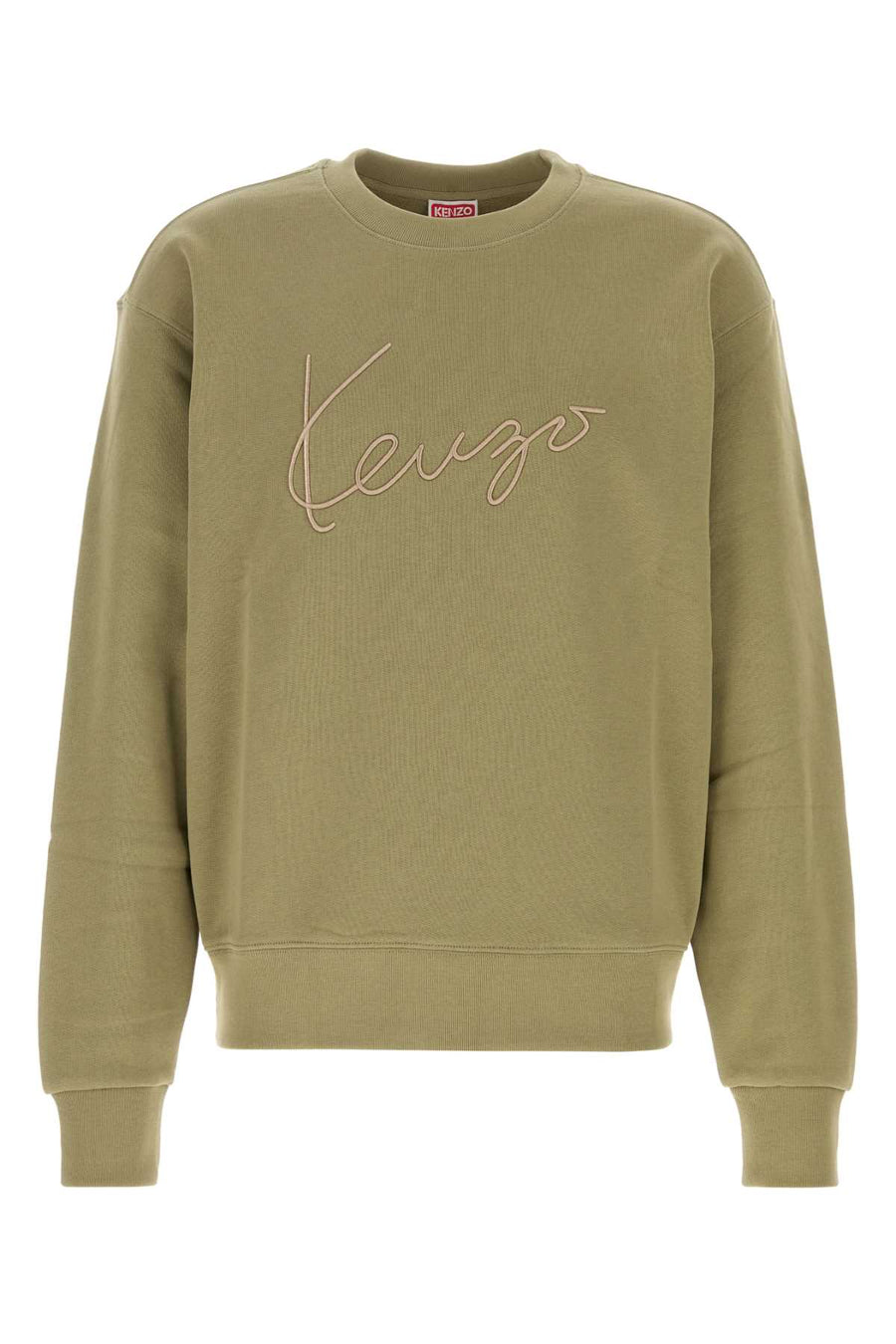 Kenzo Signature 100% Cotton sweatshirt in khaki