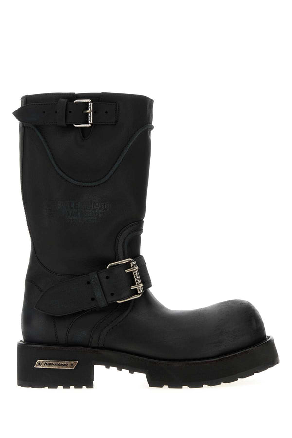 Balenciaga Boot T Domesticated Calf Leather 100% boot in black