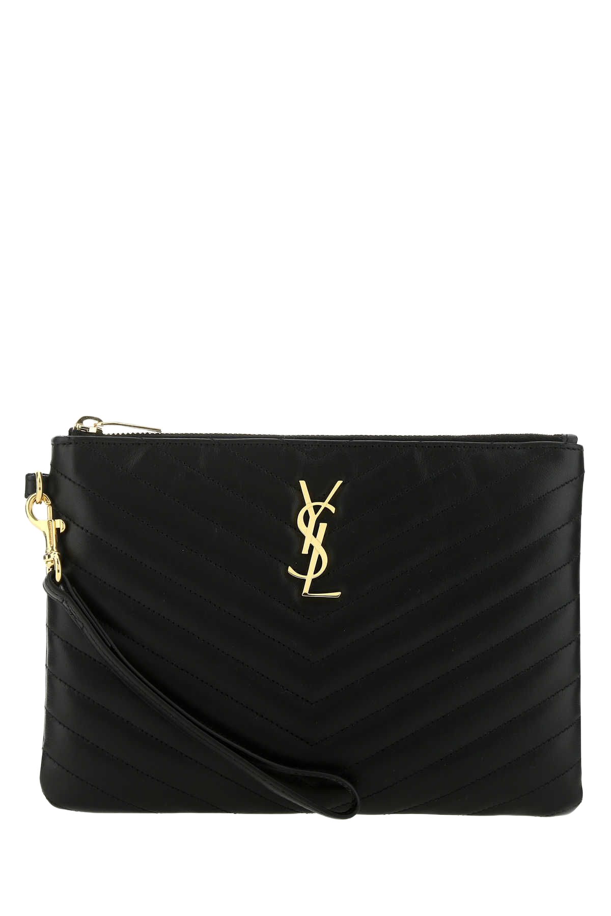 Black Leather New Jolie Clutch 1000 Calf Skin Portafogli