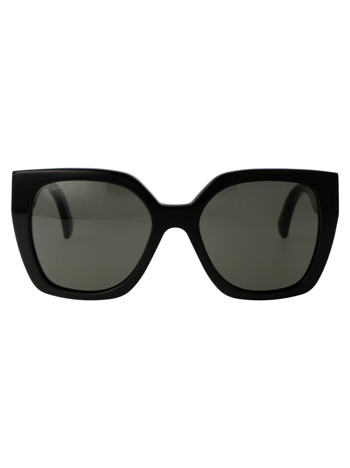 Gg1300s 001 Black Havana Grey Acetate Sunglasses