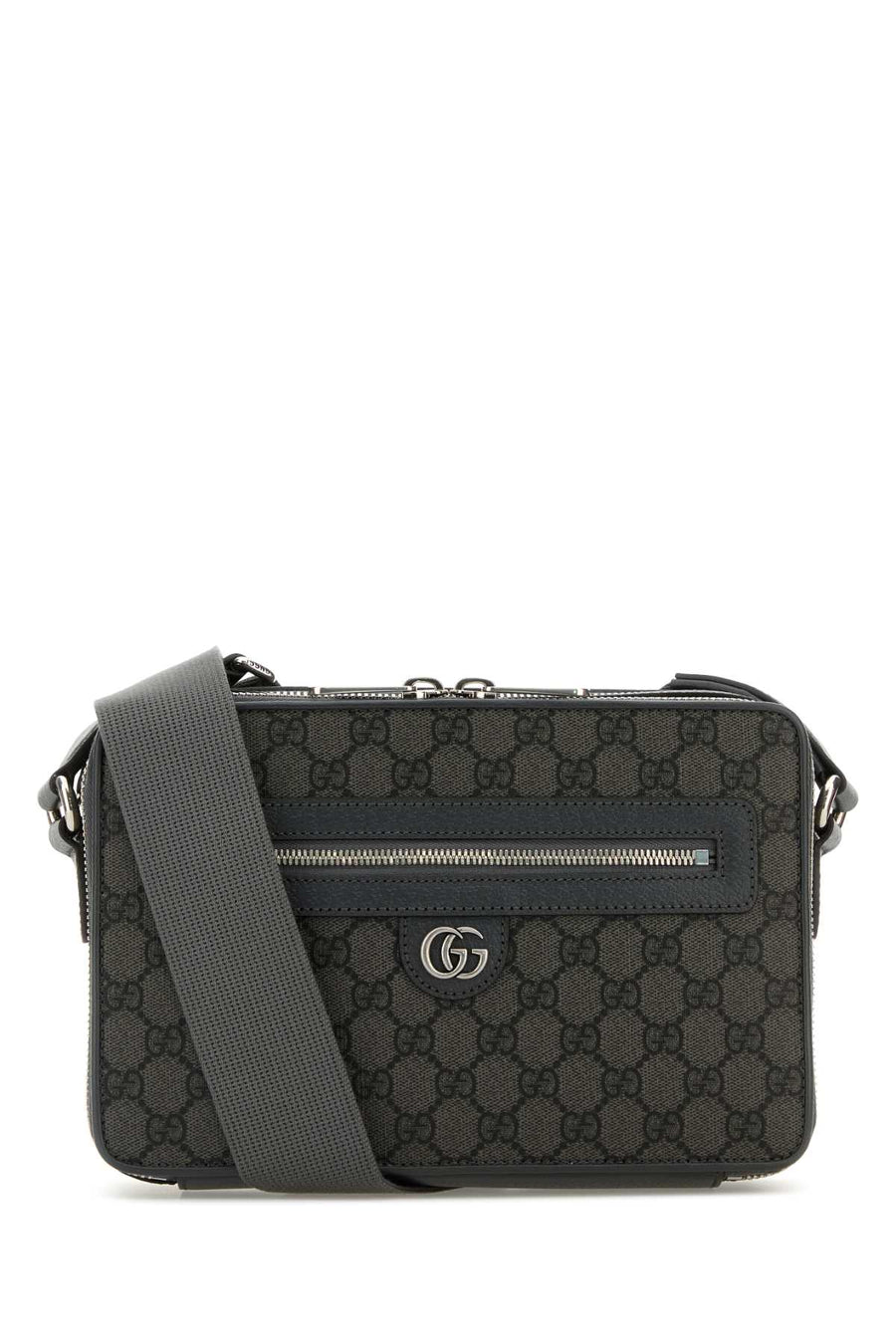 Gucci Bags Exterior: 100% Fabric; Lining: 100% Fabric; Finishing: Silver metal crossbody bag in gray