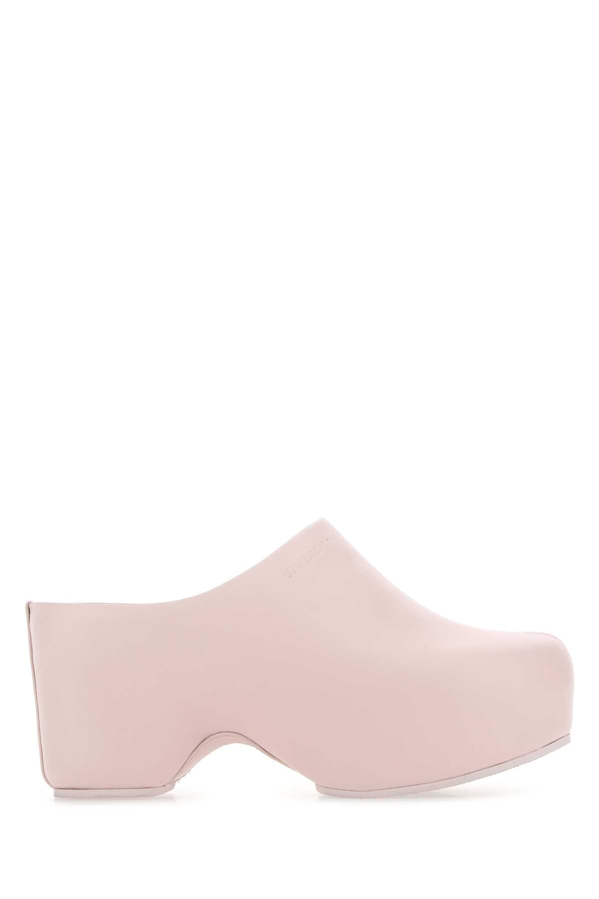 Pastel Pink Leather G Clog Mules 681 Scarpe Con Tacco