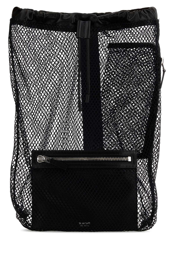 Tom Ford Mesh 70% Nylon backpack in black