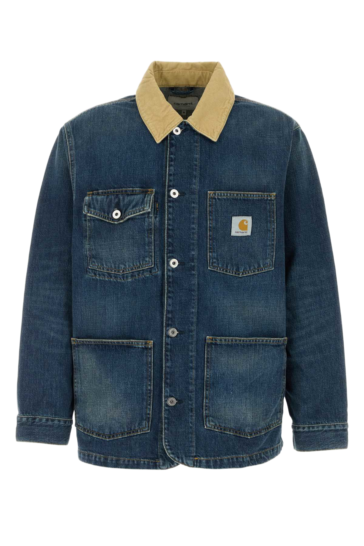 Denim Warren Chore Coat Bluedustyhbrowndarkusedwash Exterior: Cotton Cappotti