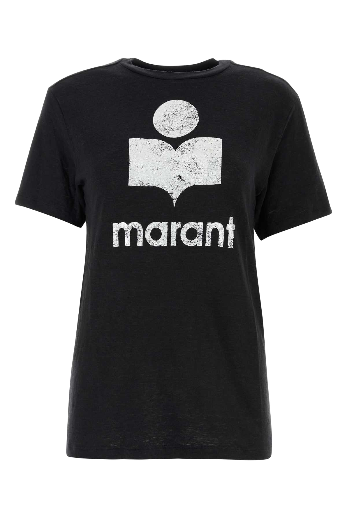 Black Linen Zewel T-Shirt Matiere Principale:lin