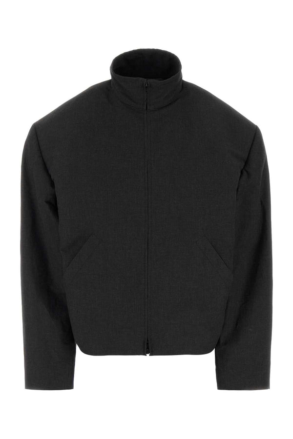 Balenciaga Jacket Exterior: 58% Linen 42% Cotton; Lining: 100% Cupro jacket in black