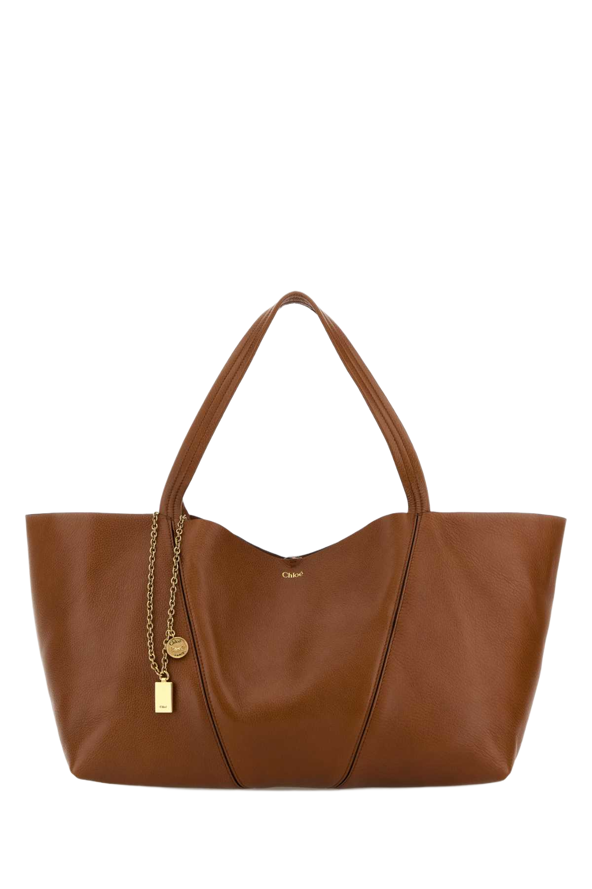Caramel Leather East-West Chloã© Spin Shopping Bag Claybrown Borse A Mano