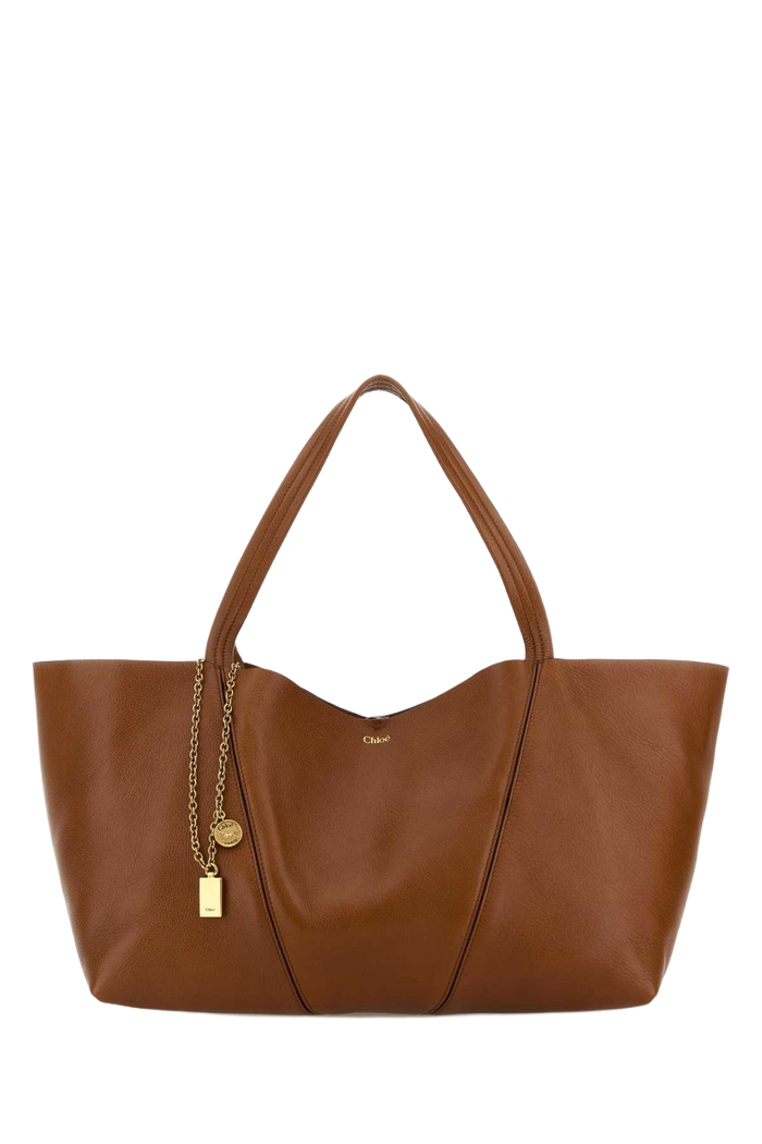 Caramel Leather East-West Chloã© Spin Shopping Bag Claybrown Borse A Mano