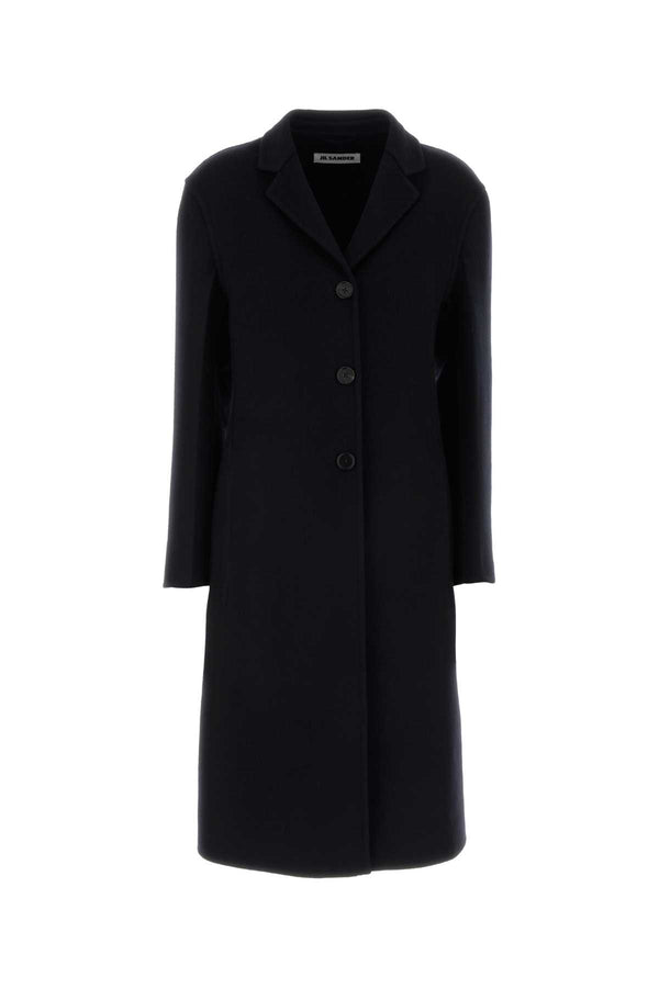 Jil Sander 75% Cashmere 25% Silk coat in black
