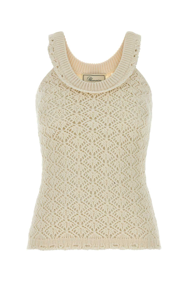 Blumarine 62% Cotton tank top in white