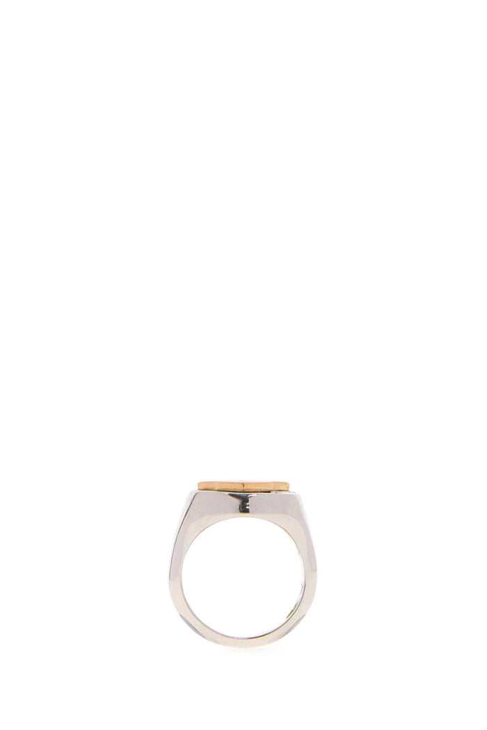 Silver Metal Camino Ring Platinumgoldhowlitesynthetic Anelli