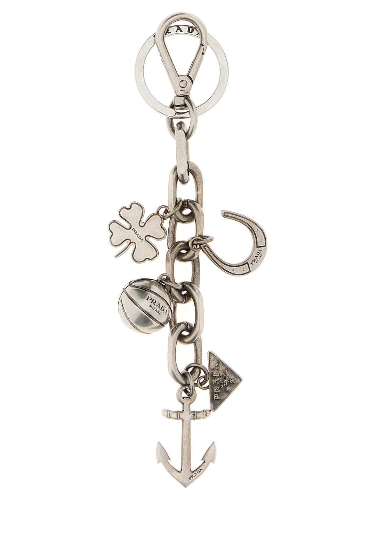 Silver Metal Key Ring Peltro Acciaio-ottone Portachiavi