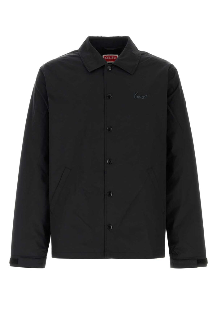 Black Cotton Blend Jacket Giubbini