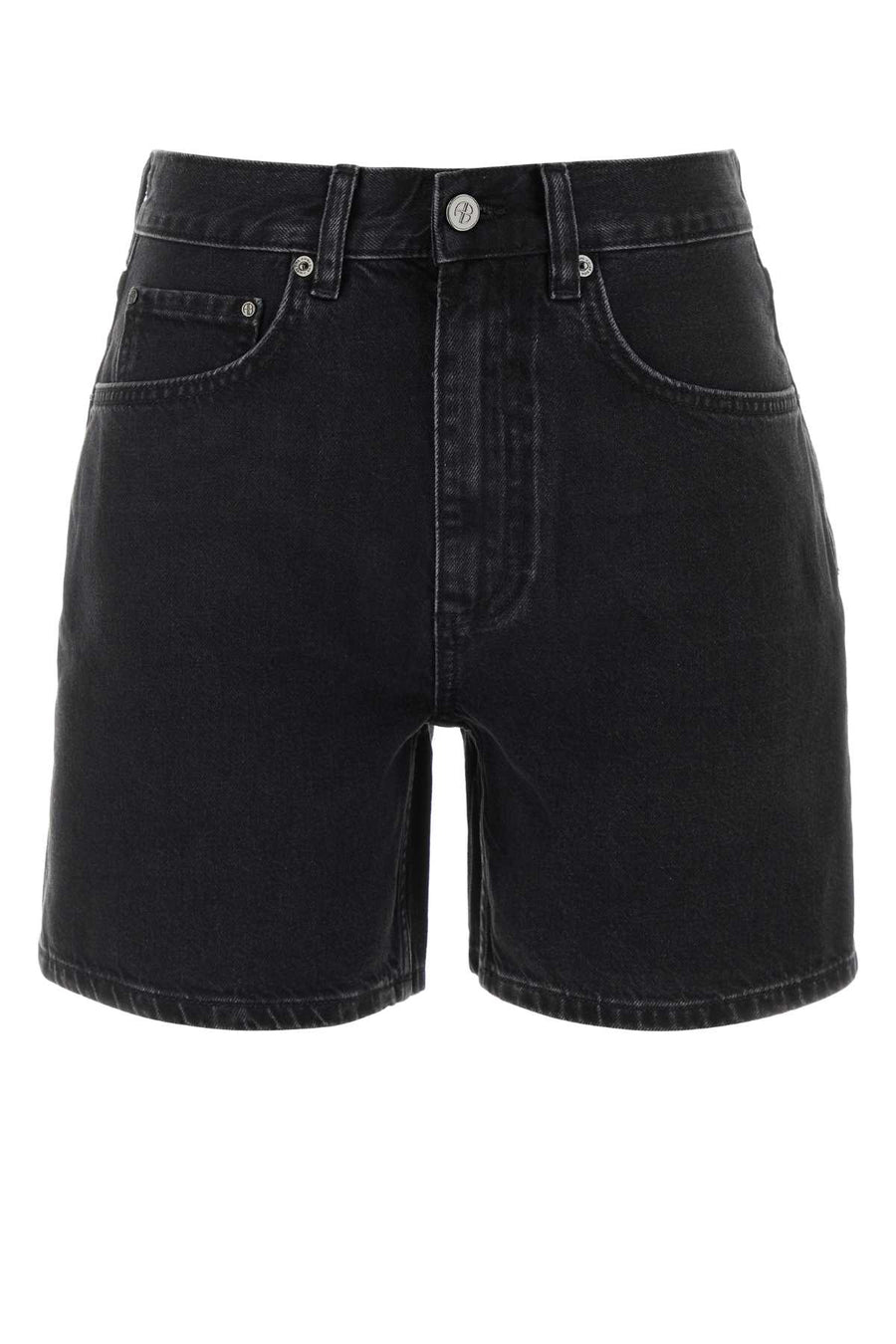Anine Bing Short 100% Cotton denim shorts in black