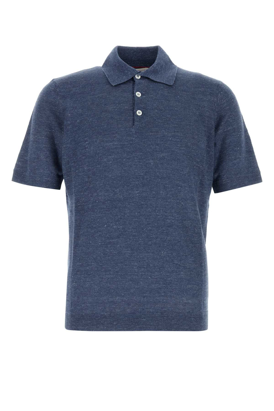 Brunello Cucinelli Sweater 77% Linen polo shirt in navy