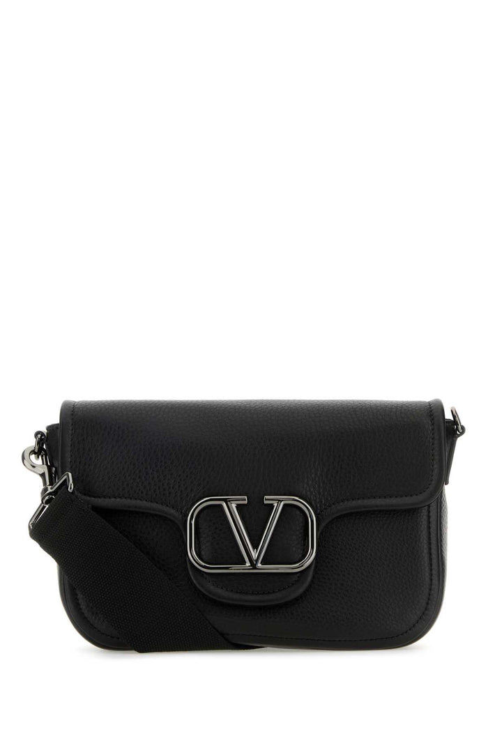 Black Leather Vlogo Crossbody Bag Neronero Borse A Tracolla