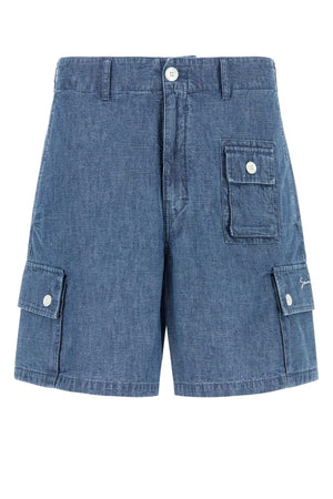 Givenchy 100% Cotton cargo shorts in blue