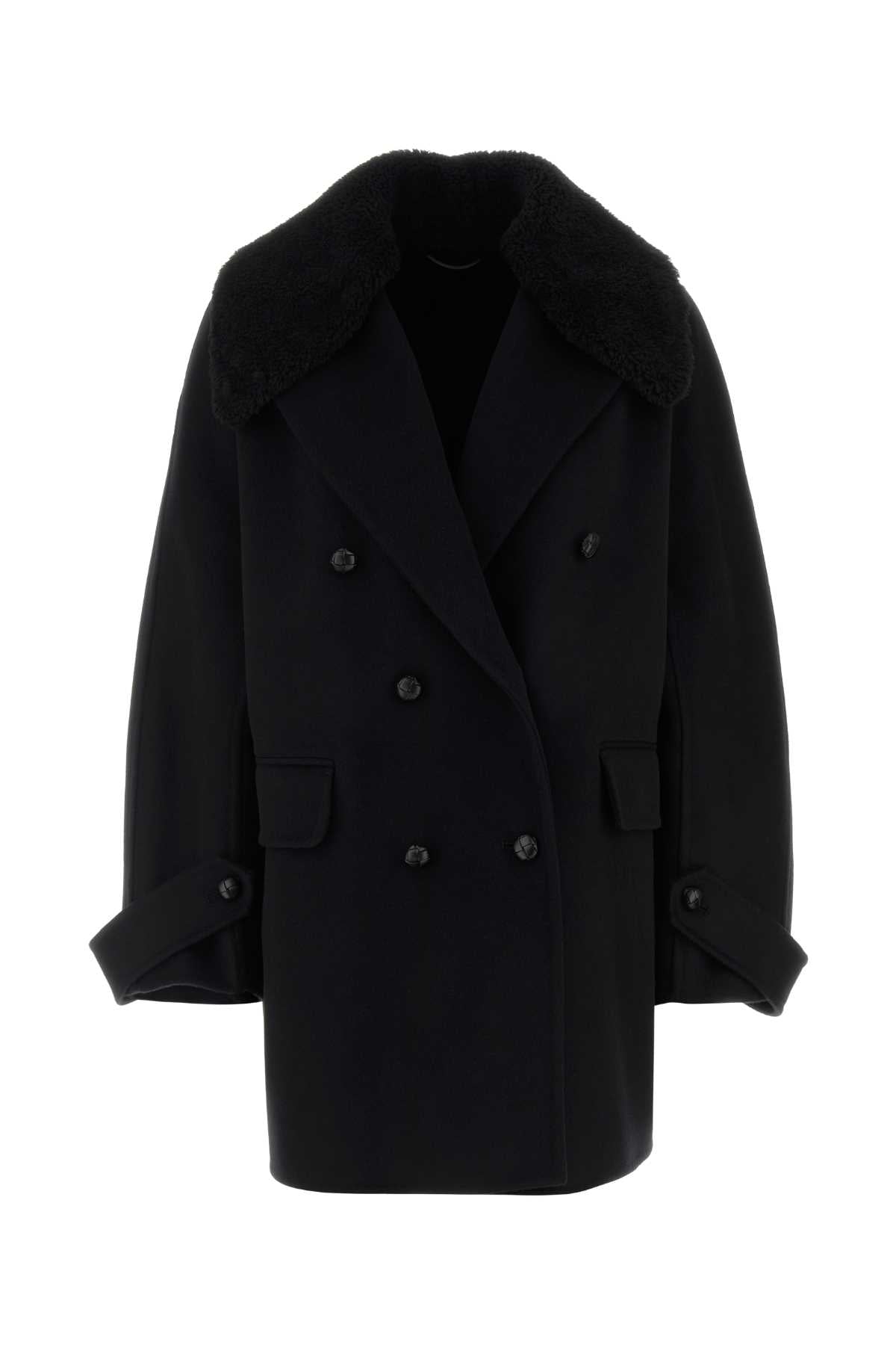 D476d702shnkw 95708 Black Exterior: Virgin Wool Cappotti