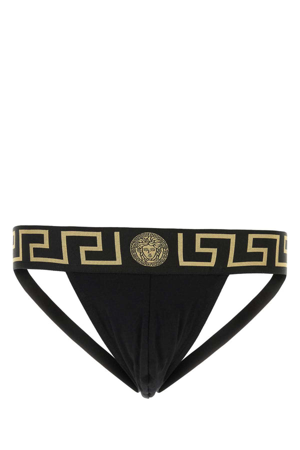 Versace Jock Outer Fabric: 94% Cotton brief in black