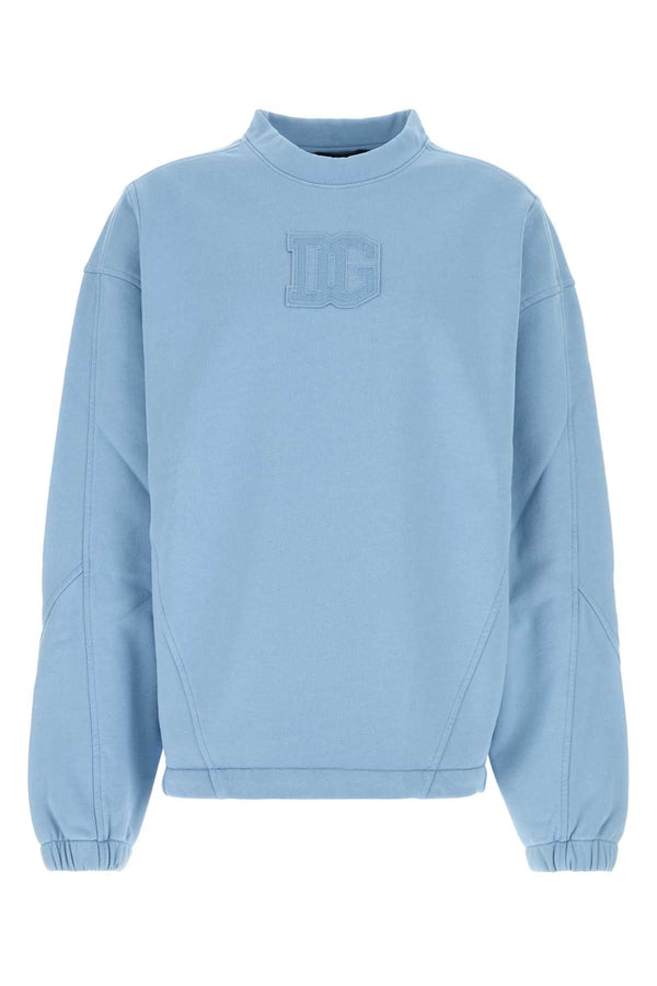 Dolce & Gabbana Exterior: 100% Cotton sweatshirt in blue