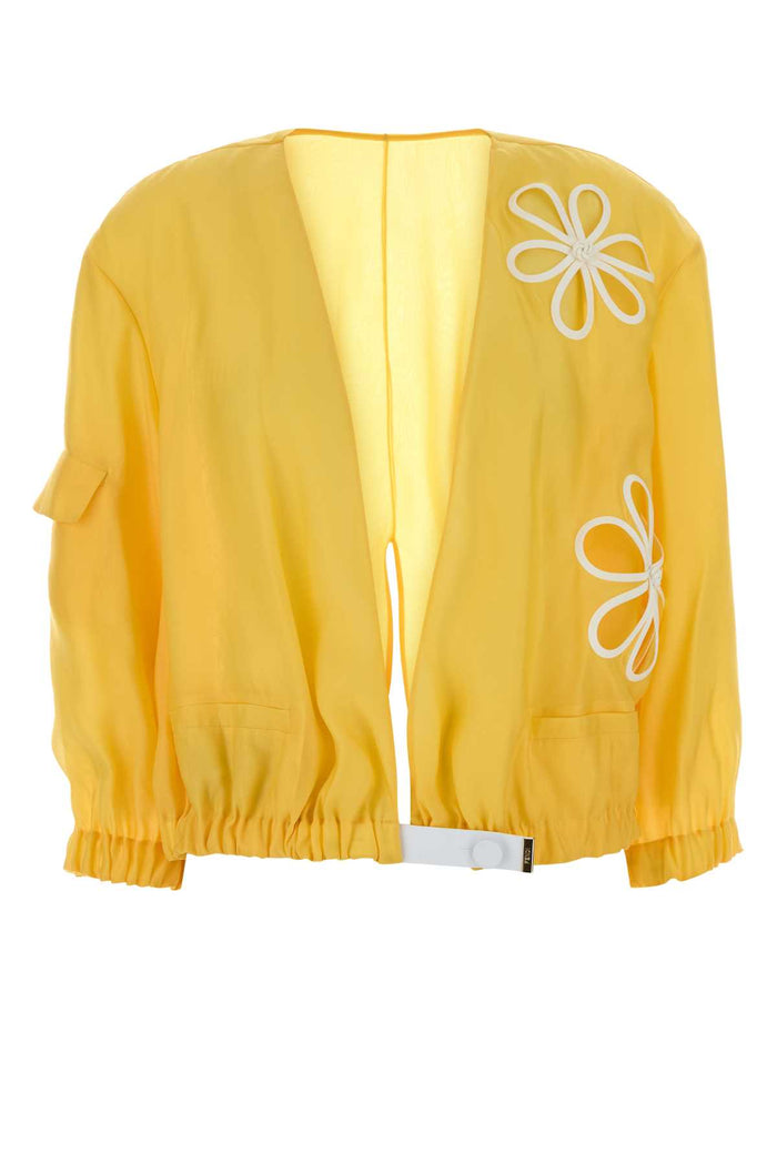 Yellow Organza Jacket Polline-26 Giacche E Gilet