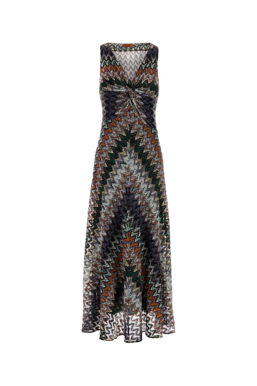 Missoni Lungo Exterior: 52% Viscose 39% Cotton 9% Metal fiber; Lining: 82% Polyester 18% Elastane dress in multicolor