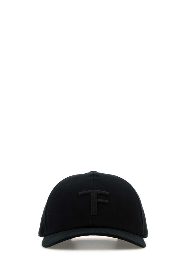 Black Cotton Baseball Cap Cappelli