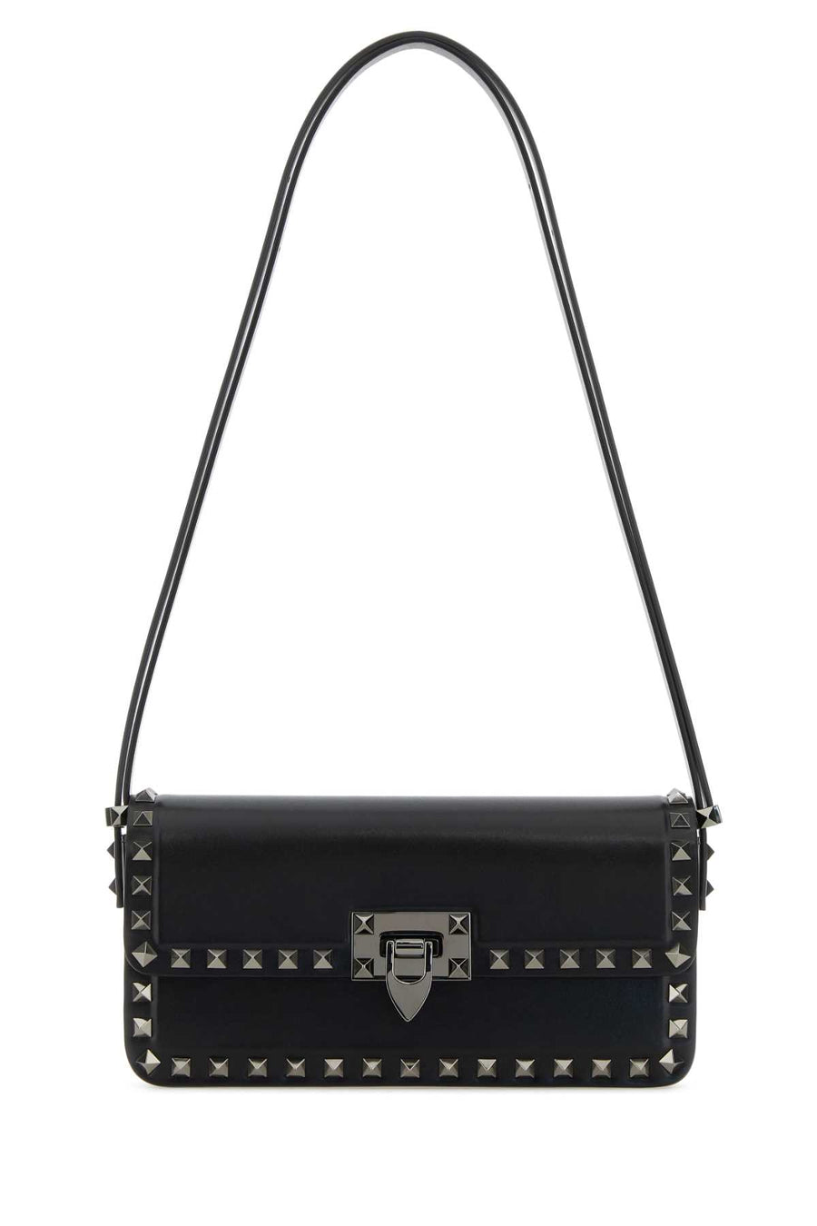 Valentino Garavani Exterior: 100% Leather shoulder bag in black