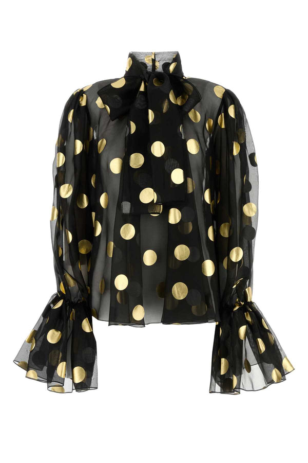 Dolce & Gabbana Hnlm 100% Silk blouse in black