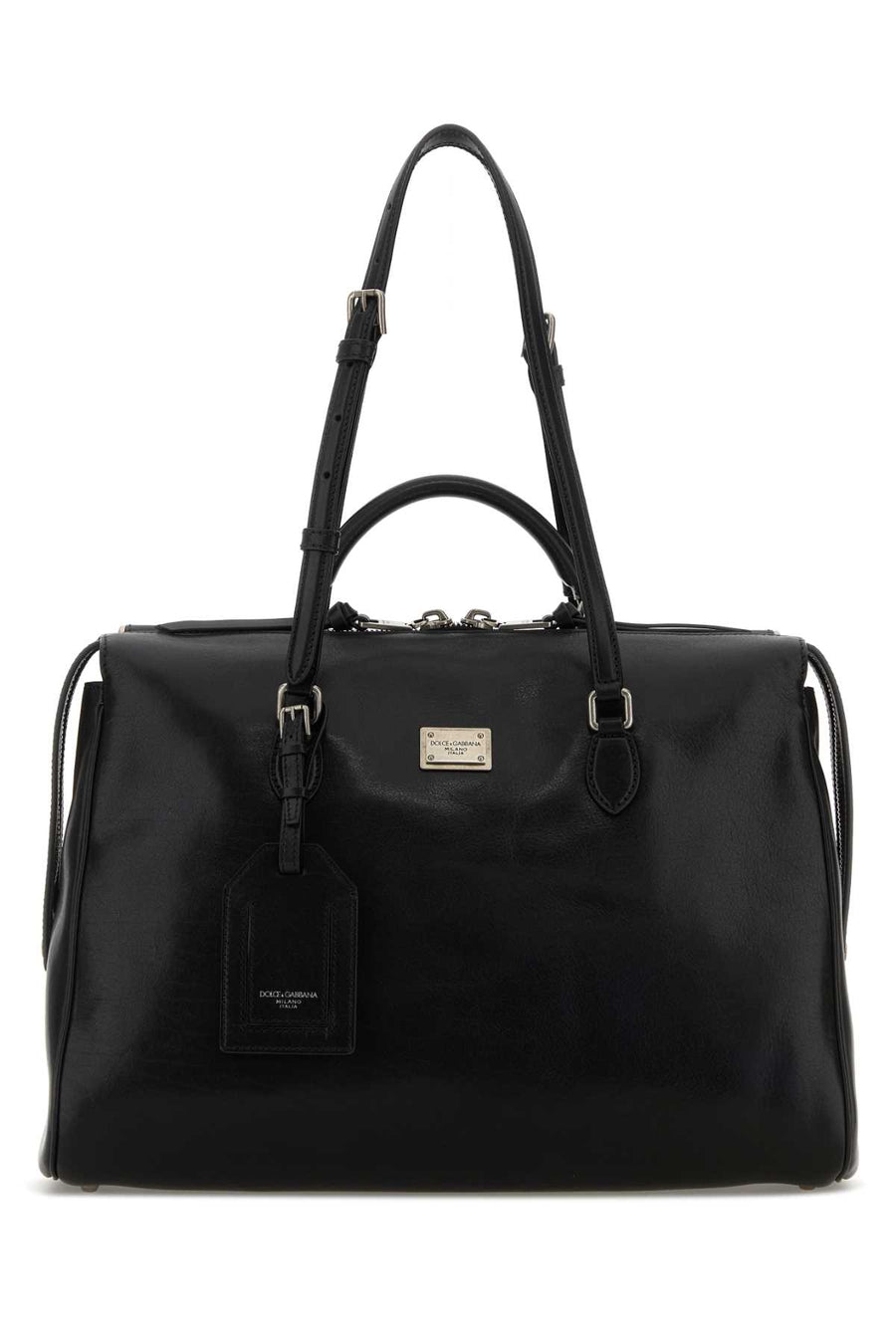 Dolce & Gabbana Exterior: 100% Calf Leather top handle bag in black