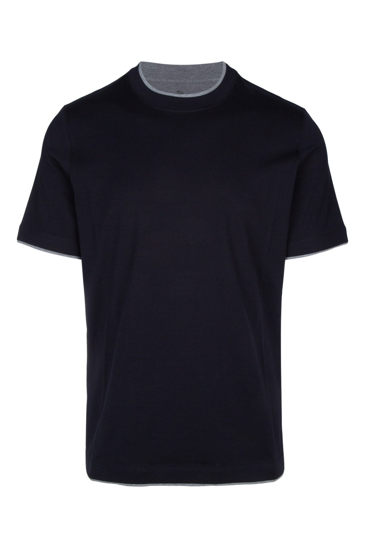 BRUNELLO CUCINELLI Tシャツ Brunello Cucinelli Cotton Crew-Neck T-Shirt — Navy