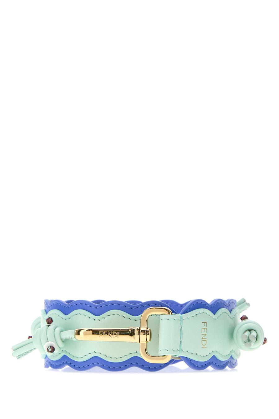 Fendi Strap 100% Calf; Finishing: Golden metal belt in multi (blue/green)