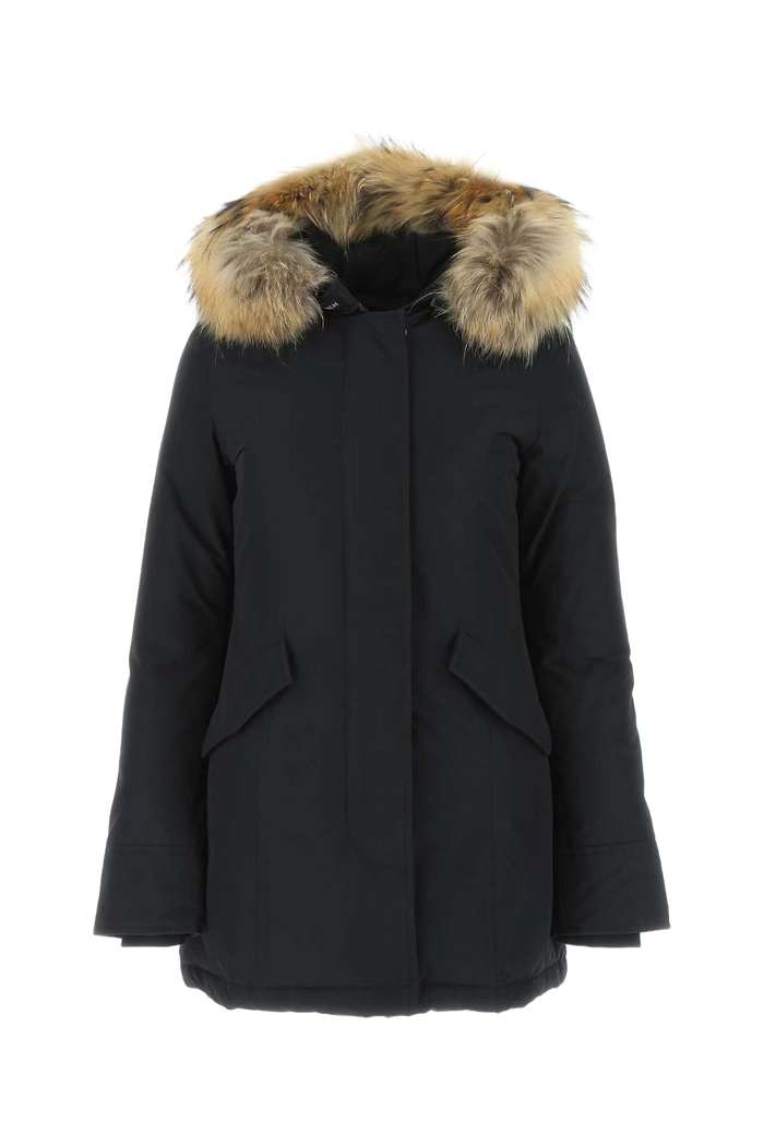 Navy Blue Cotton Blend Arctic Parka Dkn Polyamide Cappotti