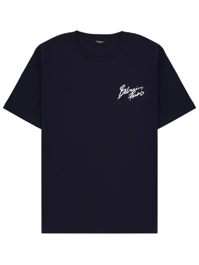 T-Shirt With Logo Blue Cotton T-shirts