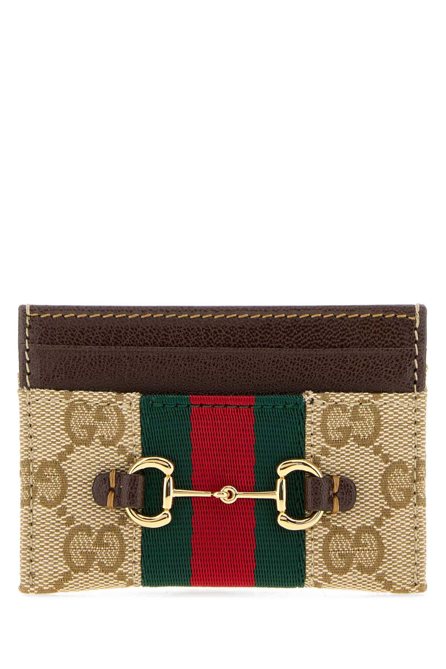 Gucci 52% Polyester card case in beige