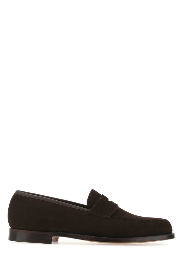 Boston Darkbrownsuede Leather / Sole: Calf Scarpe Stringate