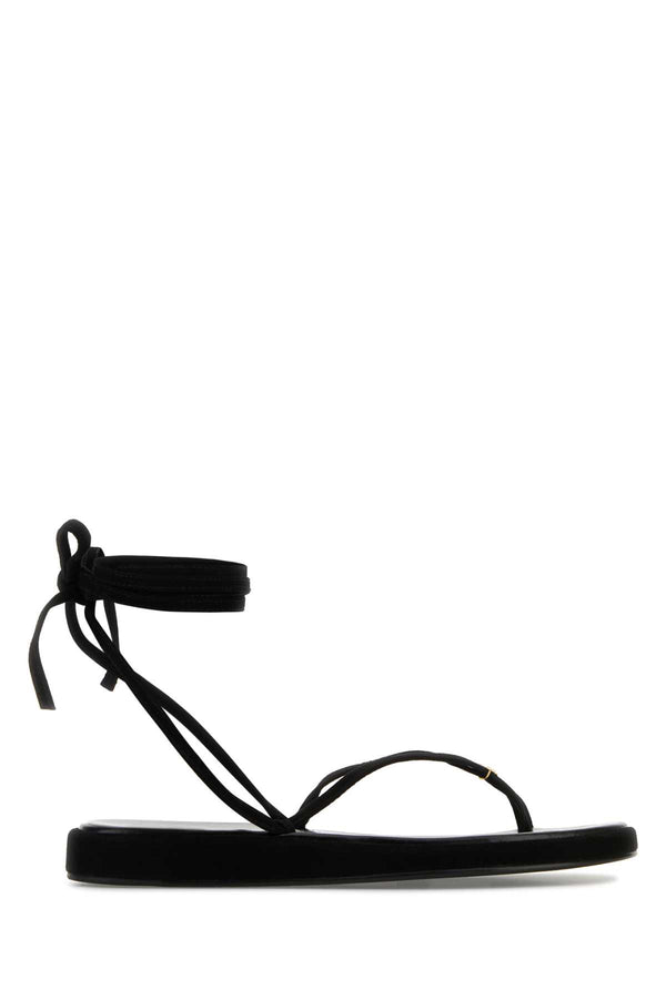Tory Burch Upper: 100% Ovine Suede; Lining: 100% Caprine; Outsole: 90% Bovine Leather sandal in black