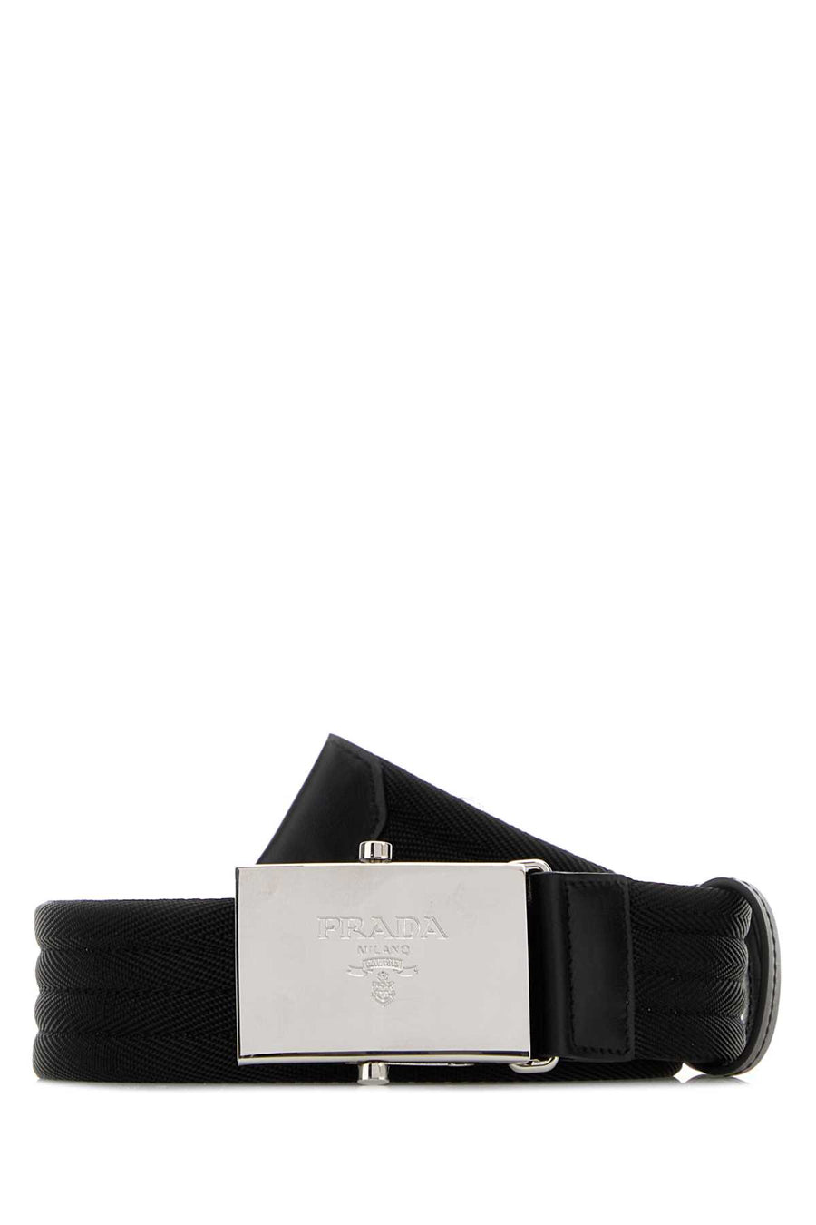 Prada Exterior: 100% Fabric; Finishing: Silver metal belt in black