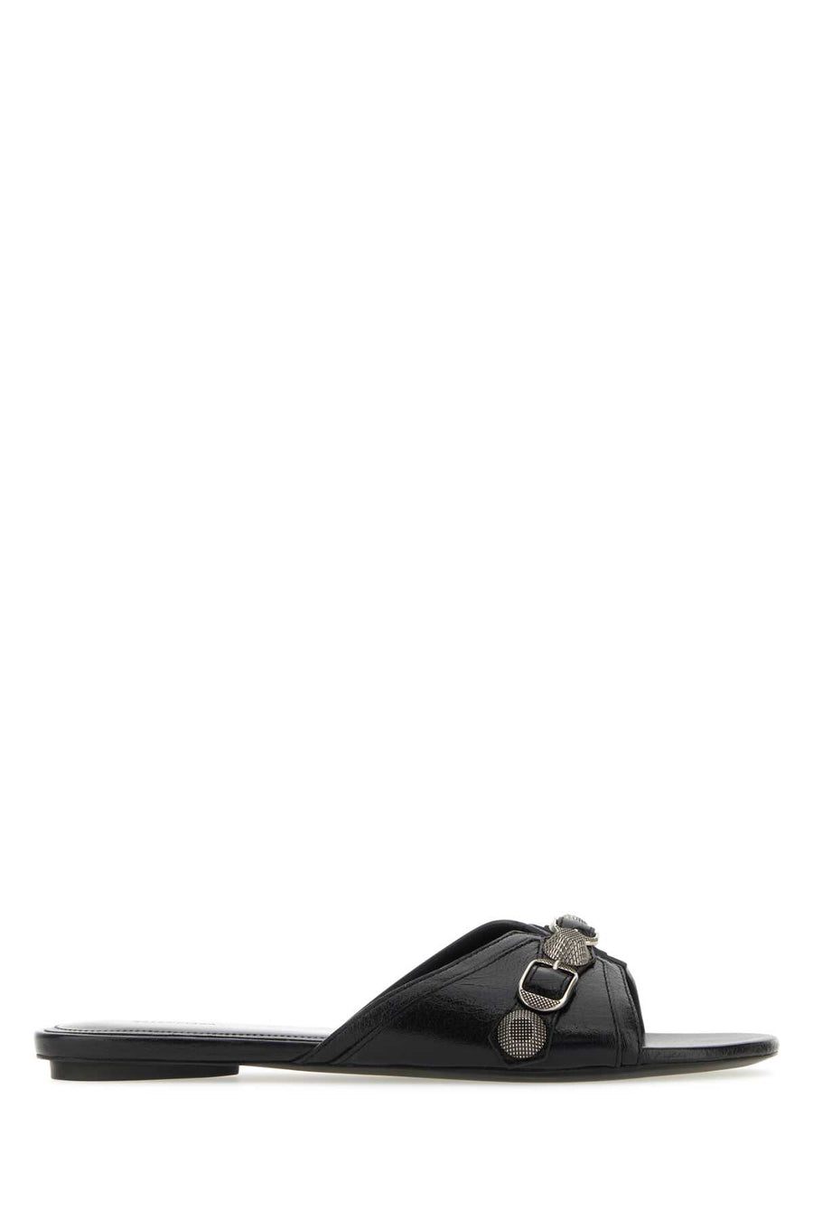 Balenciaga Exterior: 100% Leather slide in black