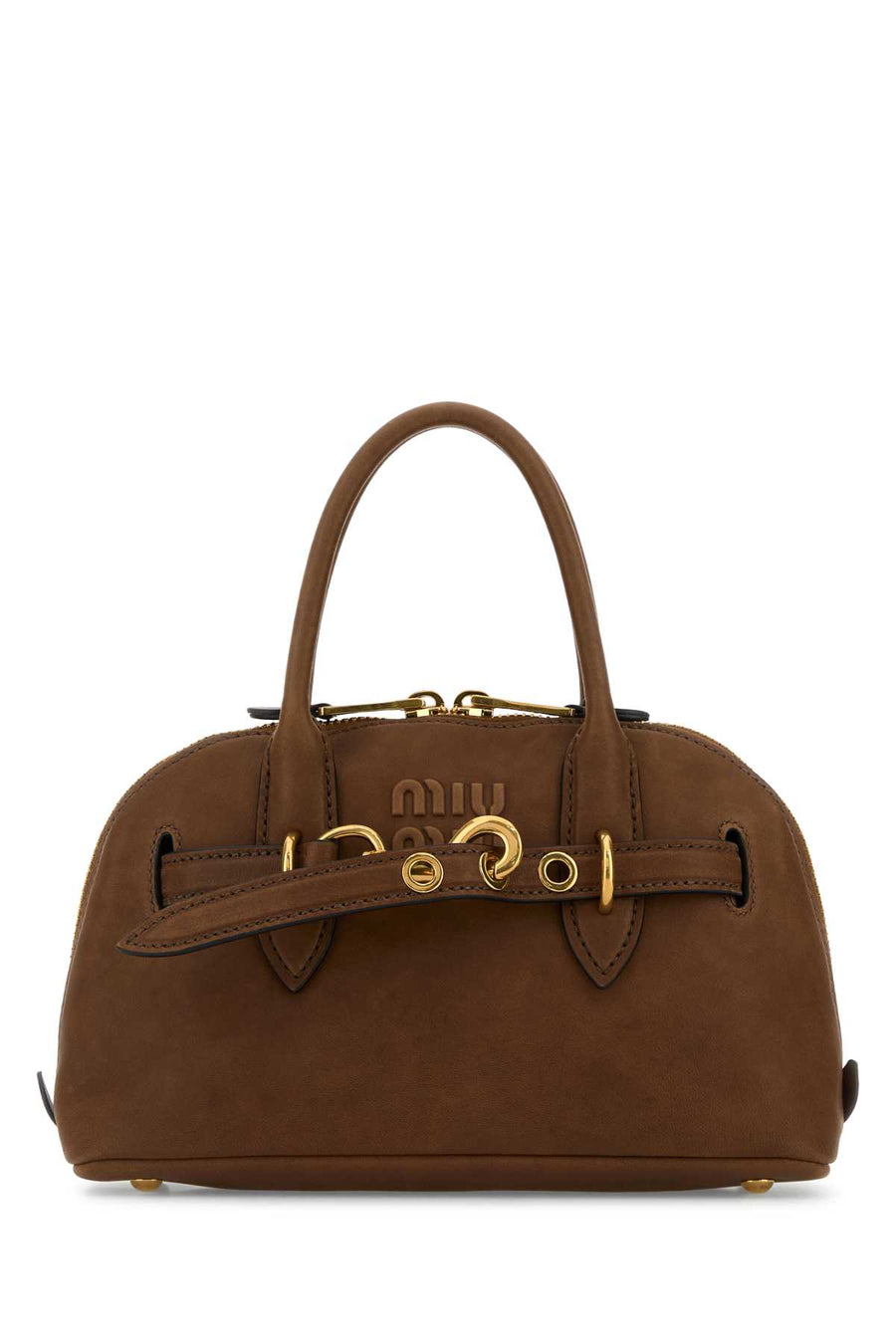 Miu Miu 100% Lambskin top handle bag in brown