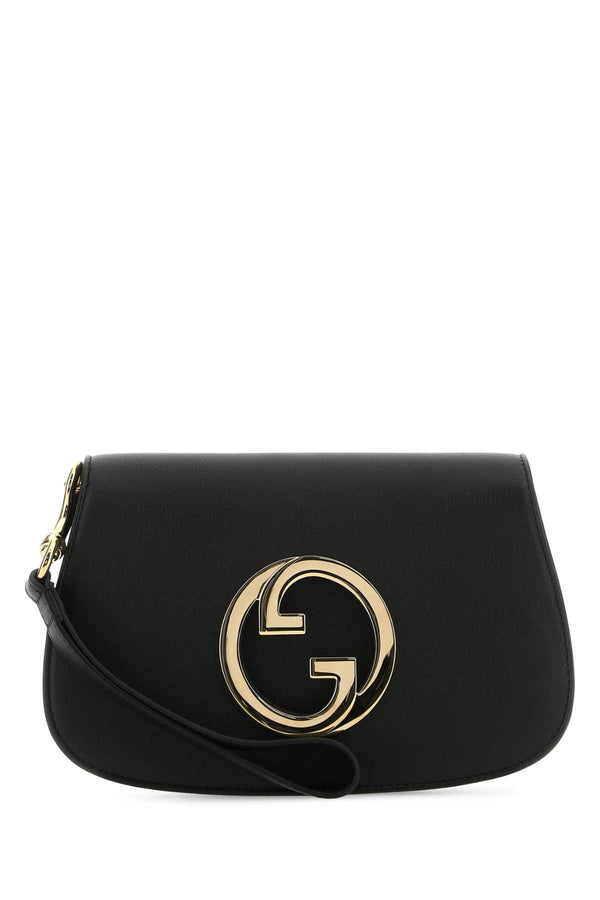 Gucci Exterior: 100% Leather clutch in black