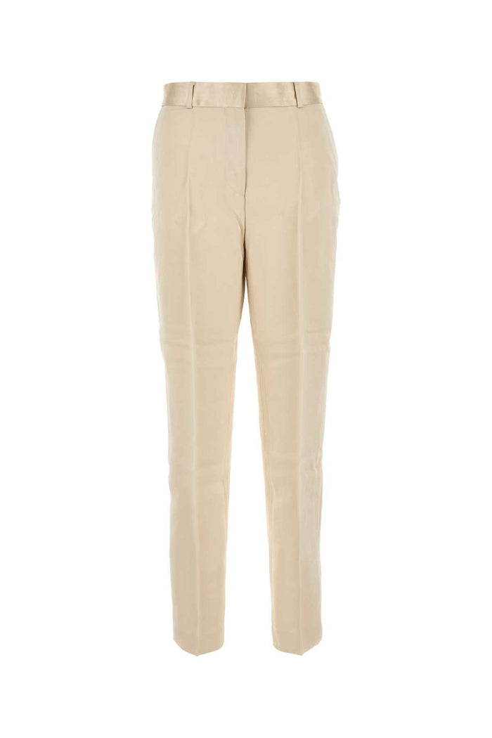 Sand Satin Pant Ecru Exterior: Viscose Pantaloni