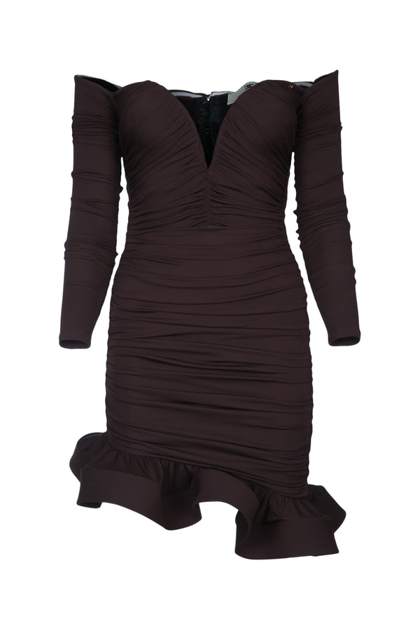 Elisabetta Franchi 95% Viscose dress in brown