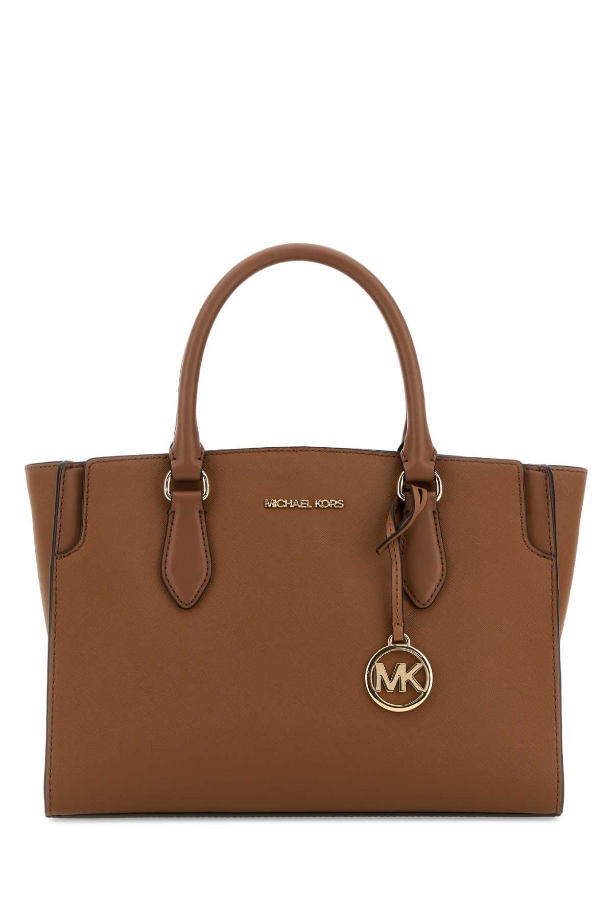 Caramel Leather Becca Handbag Luggage Cow Borse A Mano