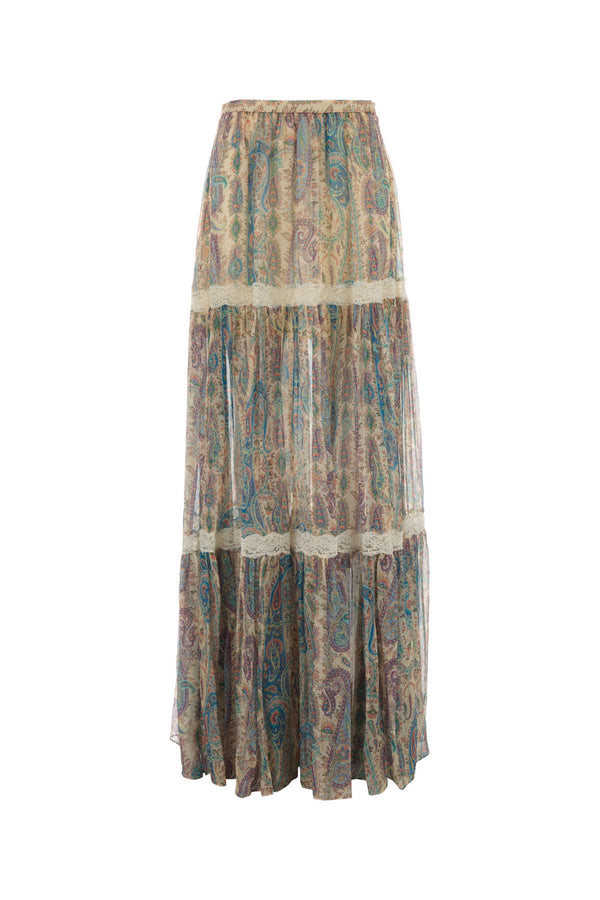 Etro Silk skirt in multicolor