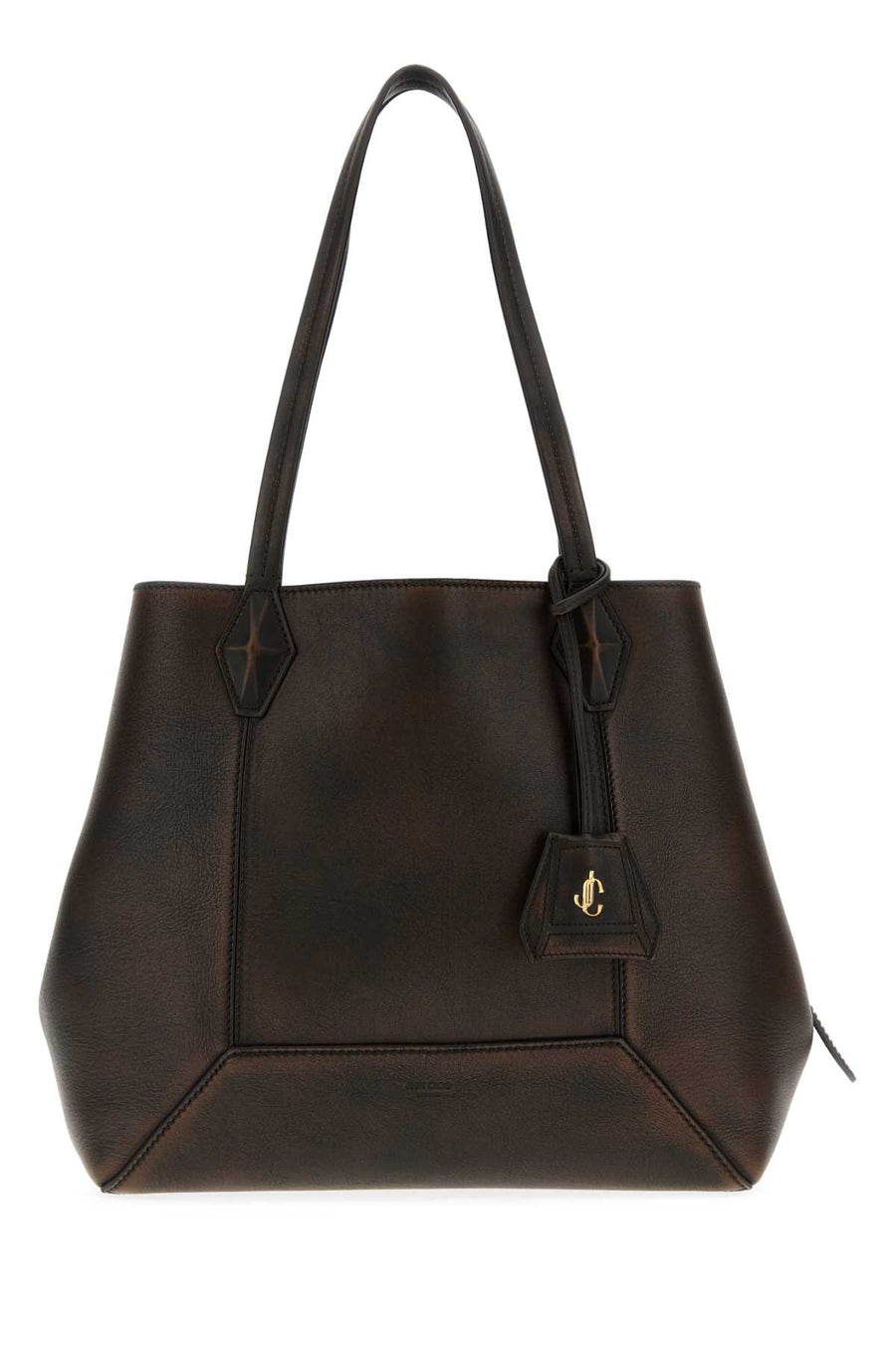 Jimmy Choo Exterior: 100% Leather tote bag in brown