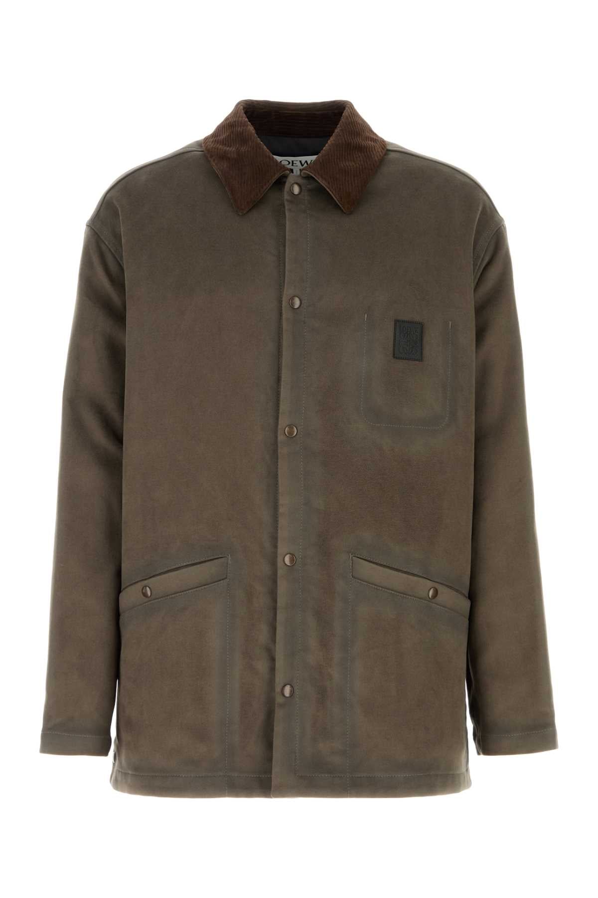 Khaki Viscose Blend Jacket Khakibrown Camicie