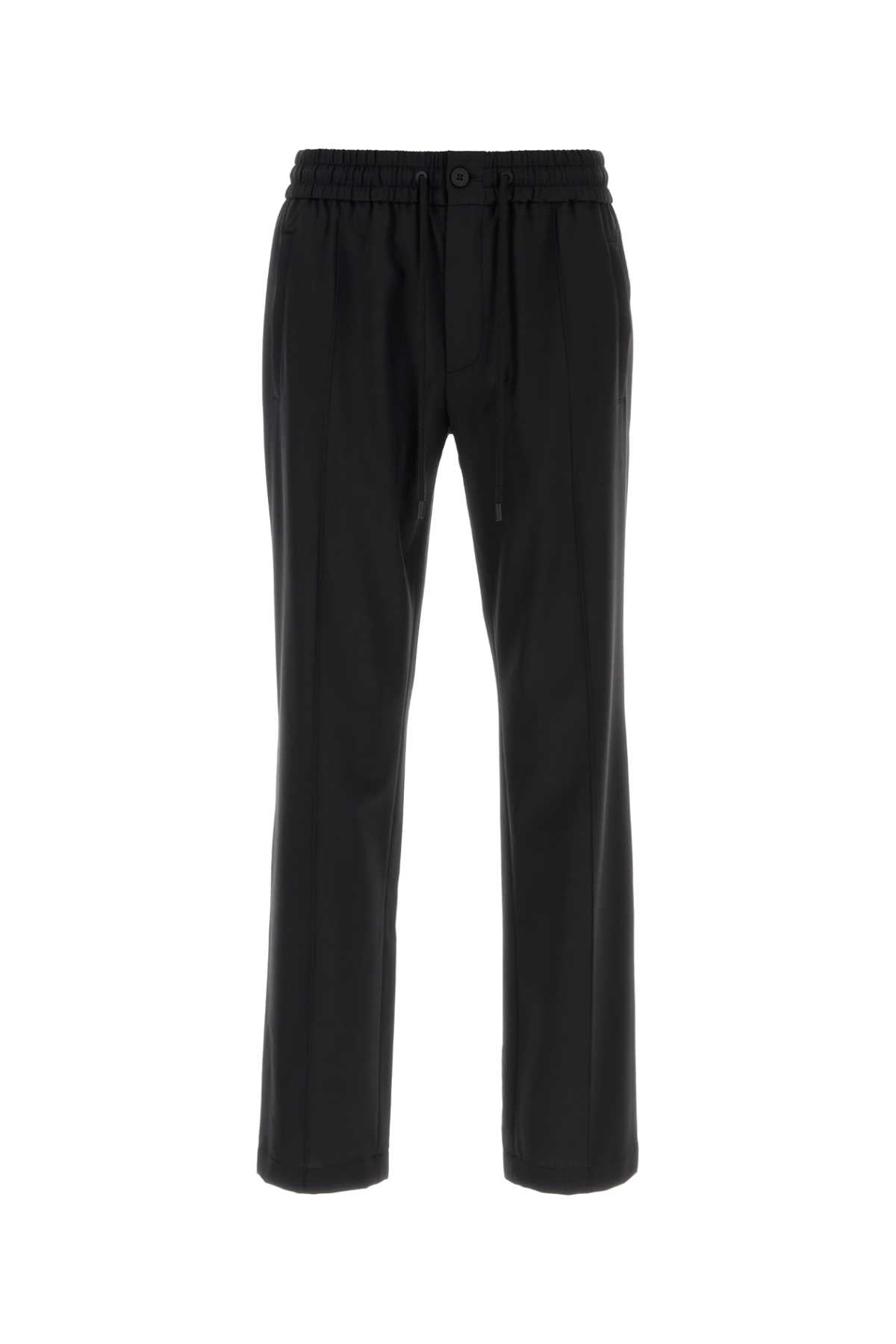 Black Stretch Wool Blend Pant Nero Pantaloni