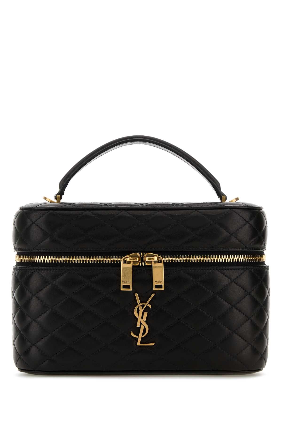 Black Leather Large Vanity Gaby Handbag Nero Borse A Mano