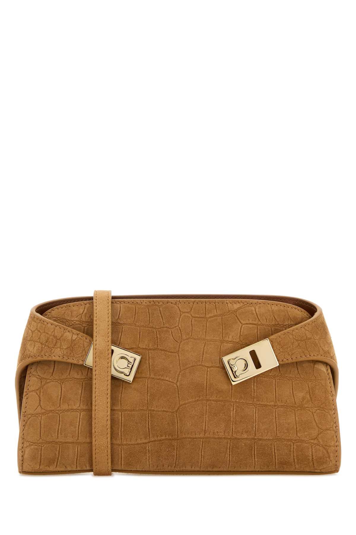 Camel Suede Mini Hug Crossbody Bag Naturalenaturalerstnaturale Borse A Mano